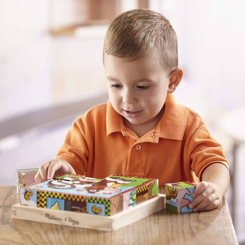 16-Piece Cube Puzzle With Storage Tray