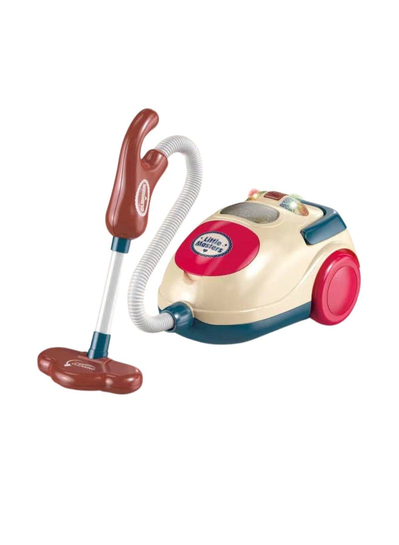 Electric Mini Vacuum Cleaner Toy for Kids -Toy Vacuum Cleaner with Realistic Action & Sounds, Pretend Role Play Cleaning Toys for Toddlers Girls Boys
