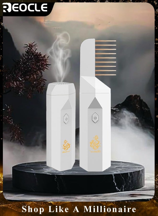 Electric Comb Incense Portable Comb Replaces Comb Head Rechargeable Incense Sticks with Replaces Comb Head Unique & Creative Gift for Girls & Women