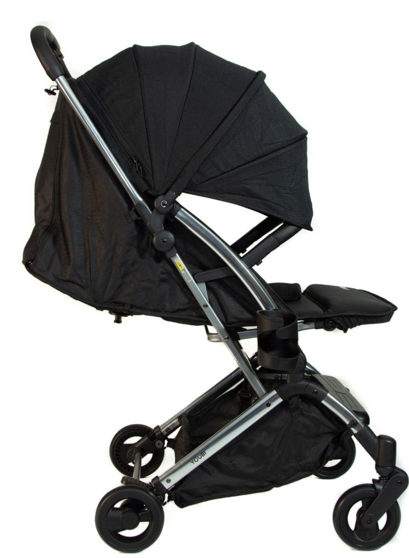 Pikkaboo Youbi Toddler Travel System with New Born Attachment-Black