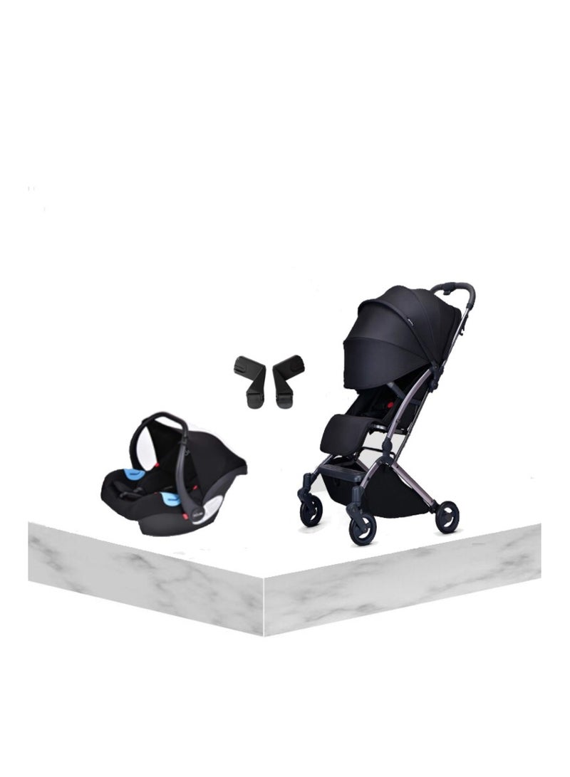 Pikkaboo Youbi Toddler Travel System with New Born Attachment-Black