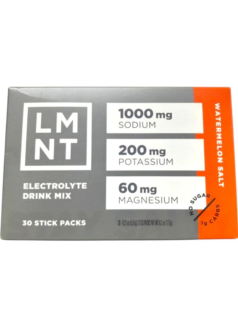 LMNT Electrolyte Drink Mix, Watermelon Salt 30 Sticks Each 0.21 oz