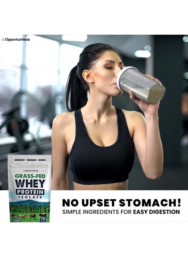 Grass Fed Whey Protein Isolate Unflavored, (1 LB)