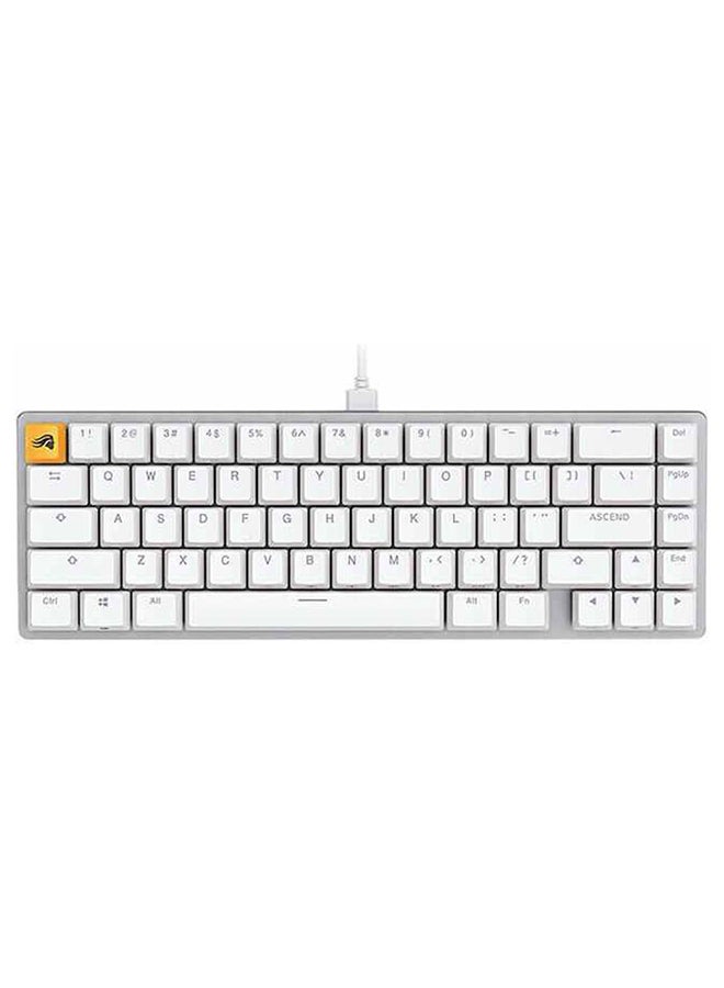 GMMK 2 Pre-Built Modular Mechanical Keyboard, ABS Doubleshot Keycaps, 65% Layout, 67 Keys, Fox Linear Switch, USB-C Interface, 5-Pin Hotswap Support, White | GLO-GMMK2-65-FOX-W