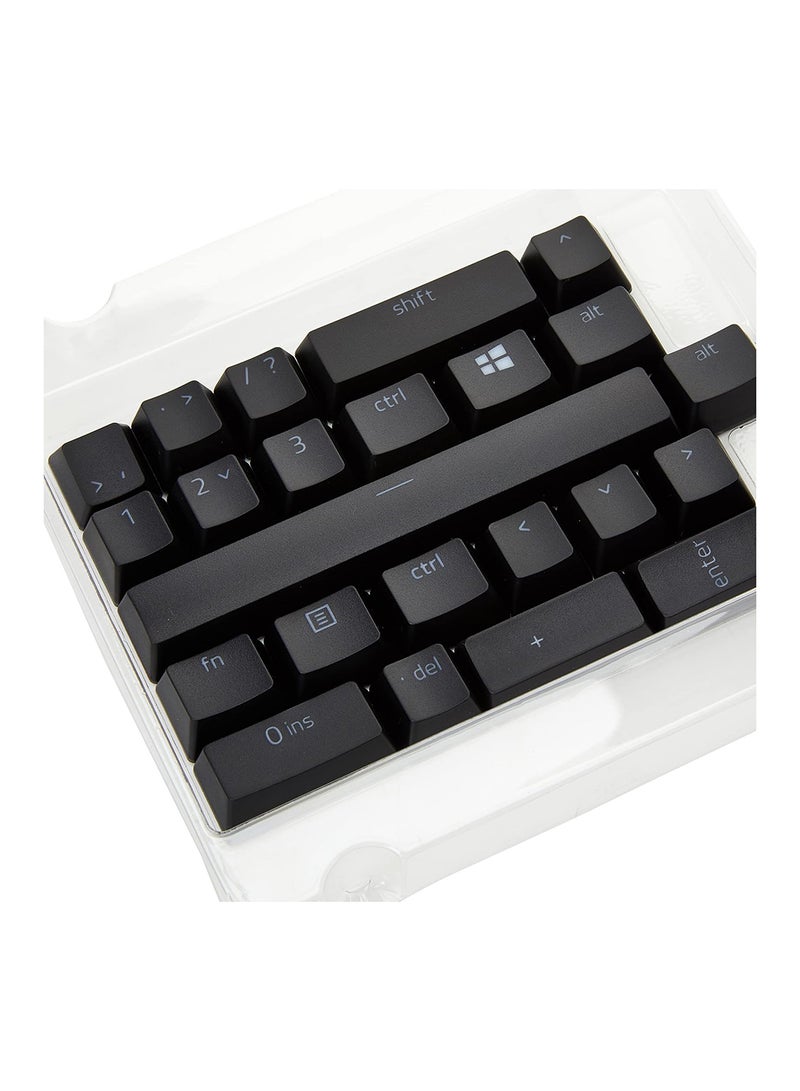 Razer PBT Keycap Upgrade Set with Coiled Cable - Backlight Compatible (Superior PBT Shine Resistant Material, Doubleshot Molding with Ultra Thin Font, Coiled Cable) Black | US Layout