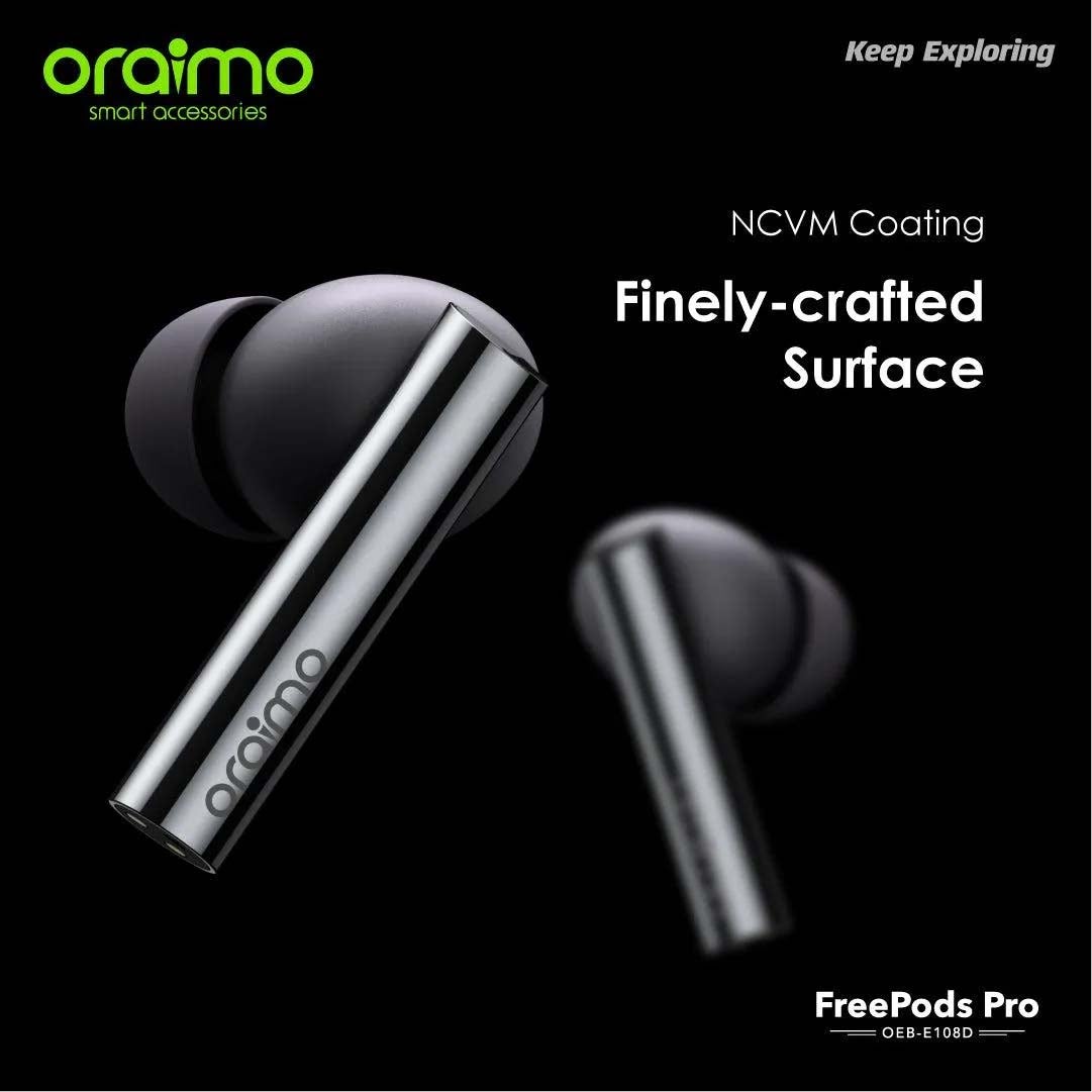 Free Pods Pro Hybrid Active Noise Cancelling Bluetooth Earphones,True Wireless Earbuds With Havy Bass Dual EQs,4 Mics for AI Clear Calls,43H Playtime,Transparency for Ambient Awareness Silver