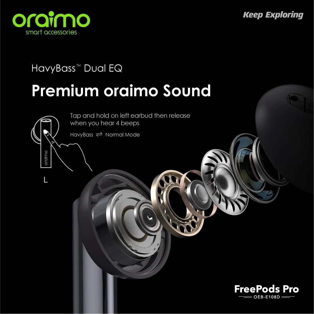 Free Pods Pro Hybrid Active Noise Cancelling Bluetooth Earphones,True Wireless Earbuds With Havy Bass Dual EQs,4 Mics for AI Clear Calls,43H Playtime,Transparency for Ambient Awareness Silver