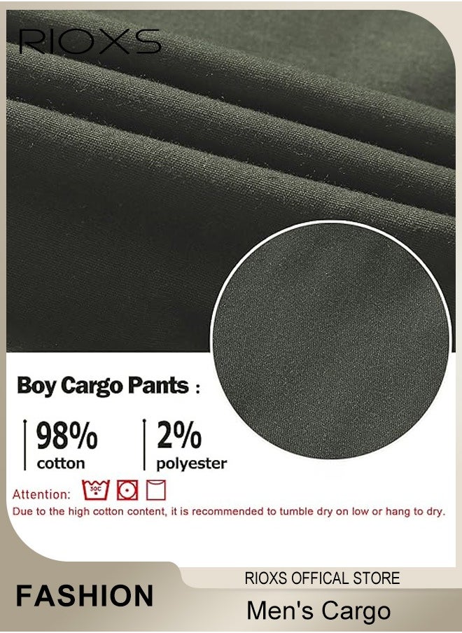 Men's Cargo Shorts, Outdoor Quick-Drying Sports Shorts, Casual Loose Cargo Short Pants, Stretch Shorts With Multiple Pockets, Relaxed Fit Cotton Blend Work Shorts, Lightweight Stretch Running Shorts