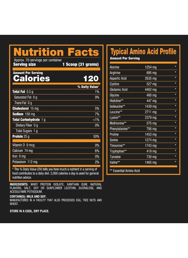 ISO HD 100% Pure Isolate Protein Vanilla Cookie 4.8LBS