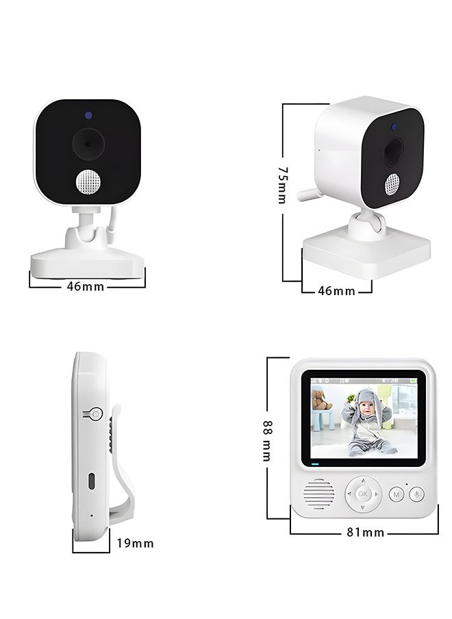 2.8 inch 720P HD babysitting wireless camera with night temperature use baby monitor night vision infrared