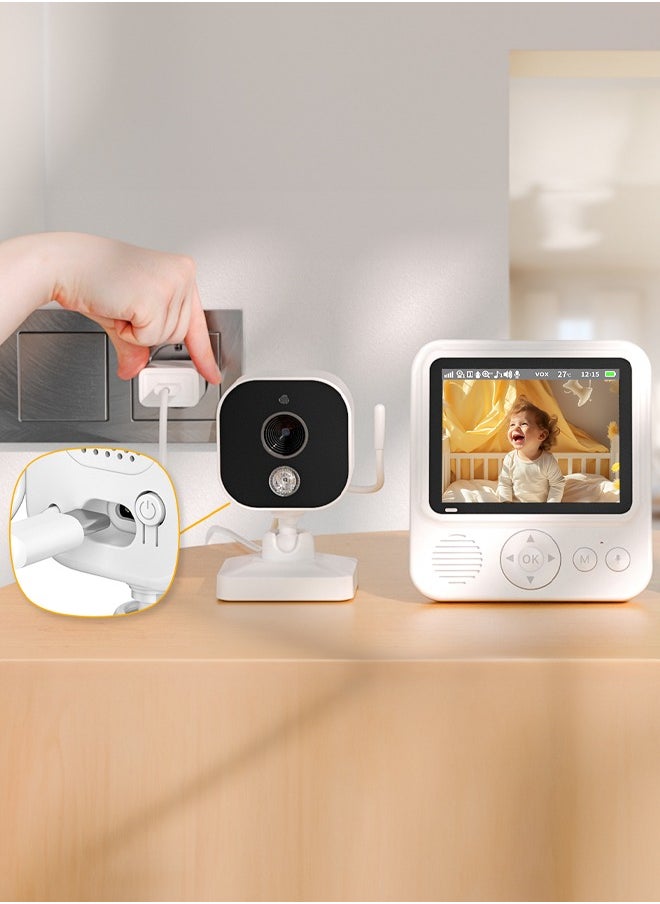 2.8 inch 720P HD babysitting wireless camera with night temperature use baby monitor night vision infrared