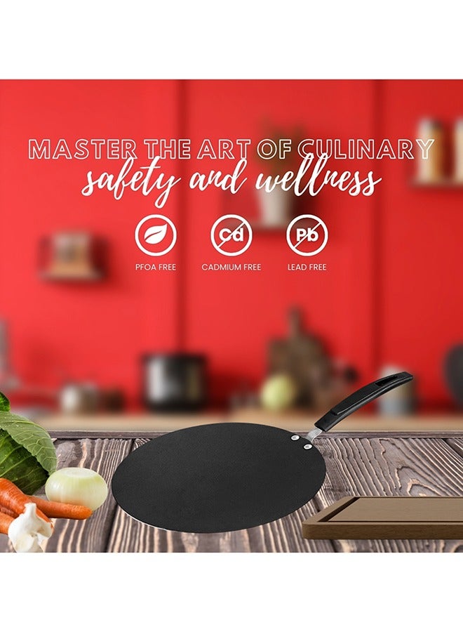 Sonex Elegant Hot Tawa 34.5 Cm, Premium Non Stick Hot Tawa, Ideal for Pancakes, Crepes, Dosa,Eggs, Roti & More, Bakelite Heat Resistant Handle, Durable, Even Heating, Easy to Clean