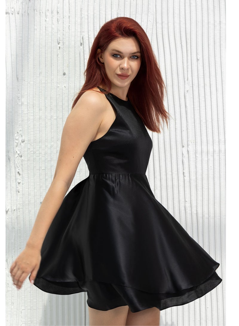 Black Mini halter Dress