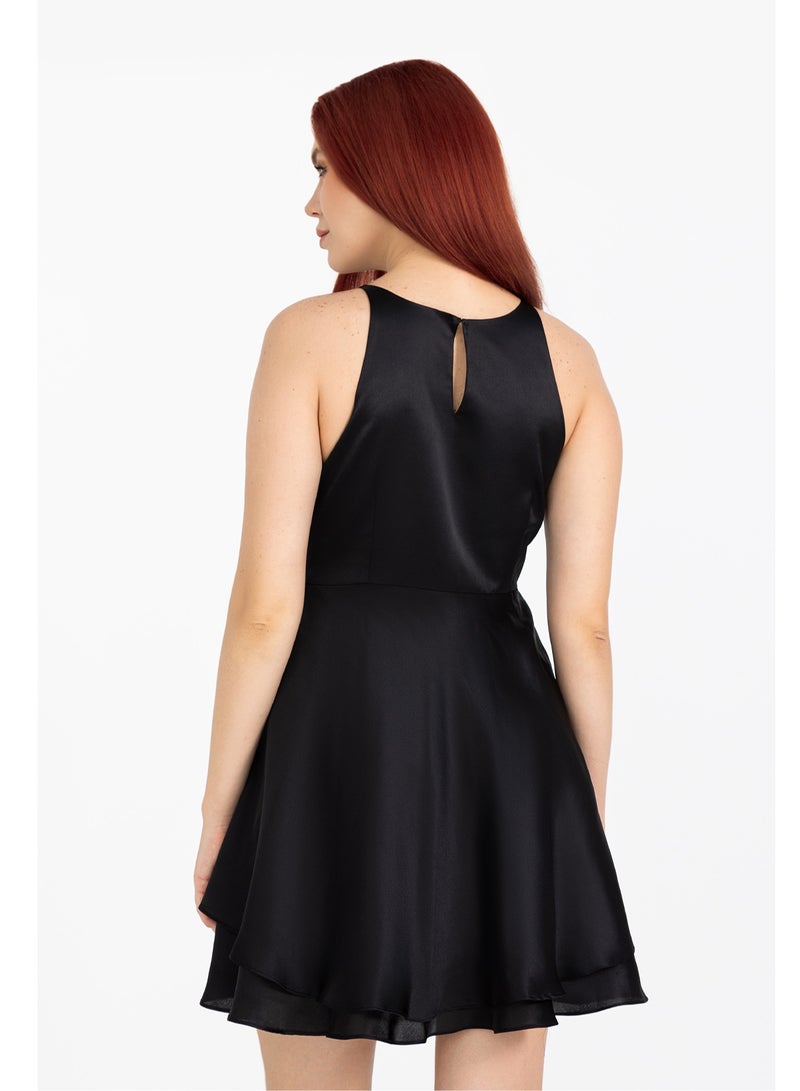 Black Mini halter Dress