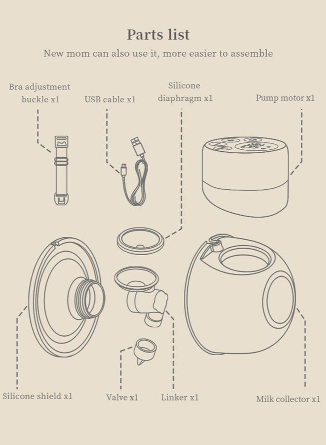 Breast Pumps Painless Low Noise Hands Free Wearable Electric Breast Pump With 12 Levels And 3 Modes And Remote Control