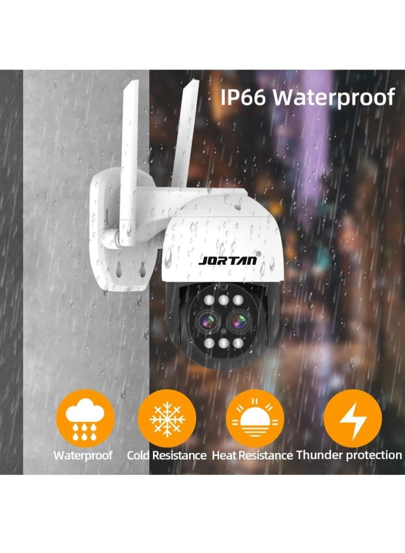 6MP Wi-Fi PTZ Camera, 8X Zoom, Motion Detection, Motion Tracking, Full Color Night Vision, Two Way Audio, IP66 Waterproof, Motion Alarm, 24/7 Recording, PTZ Control Wi-Fi Camera