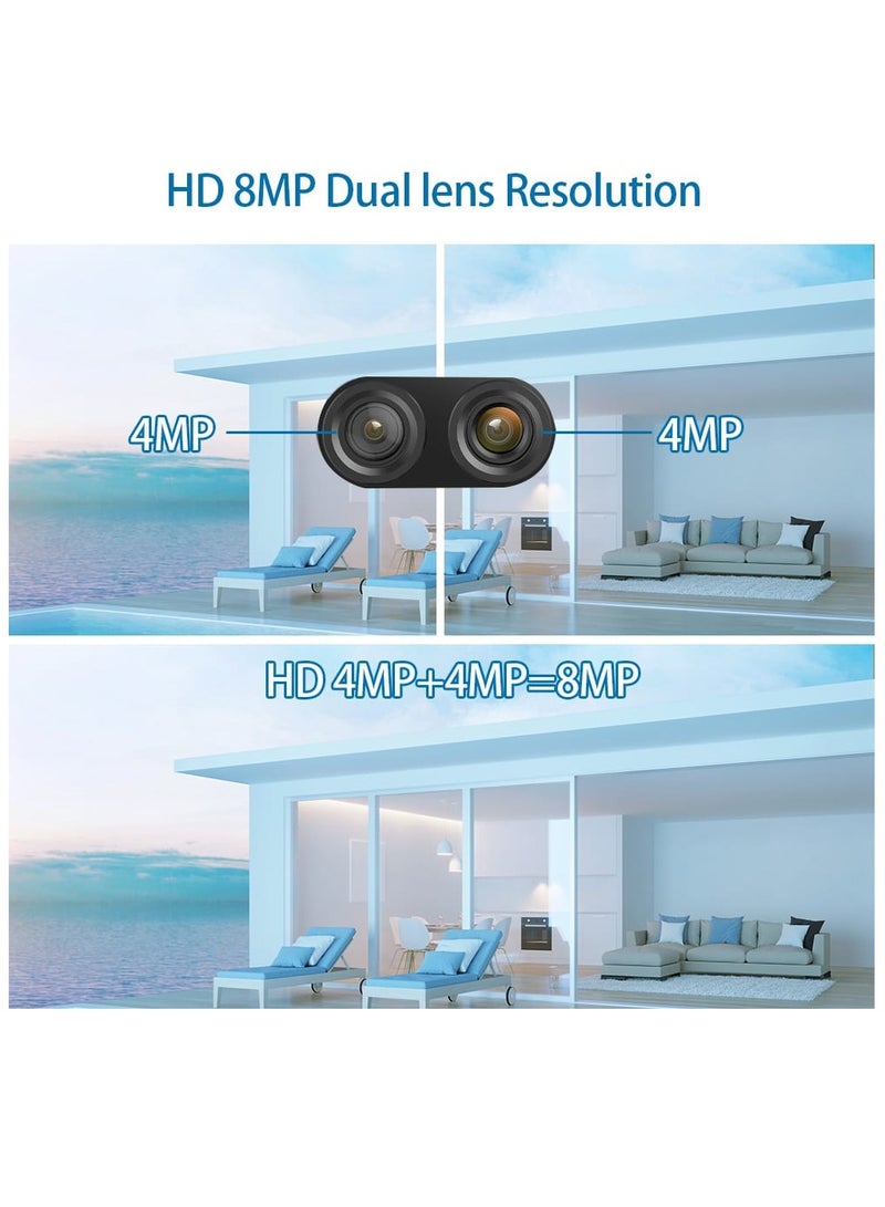 6MP Wi-Fi PTZ Camera, 8X Zoom, Motion Detection, Motion Tracking, Full Color Night Vision, Two Way Audio, IP66 Waterproof, Motion Alarm, 24/7 Recording, PTZ Control Wi-Fi Camera