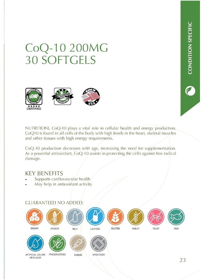 Coq10 200Mg Softgels 30'S