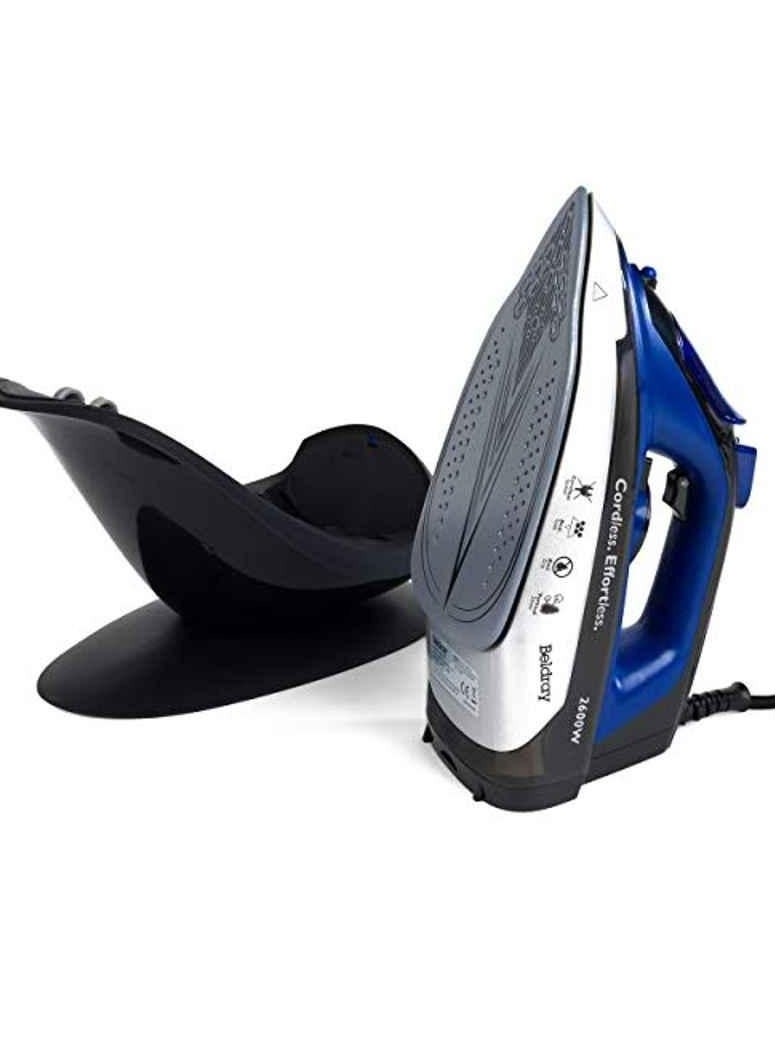 Beldray BEL0747N 2600W 300ml Plastic Blue 2 in 1 Cordless Steam Iron