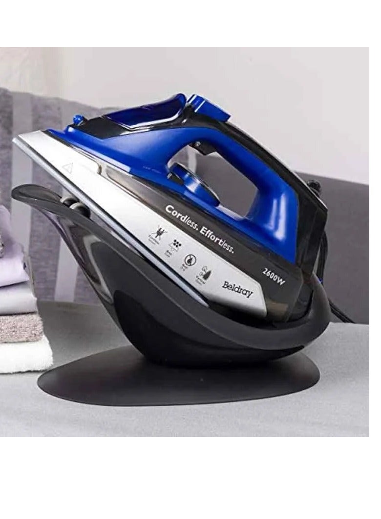 Beldray BEL0747N 2600W 300ml Plastic Blue 2 in 1 Cordless Steam Iron