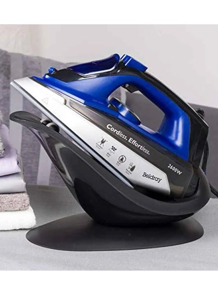 Beldray BEL0747N 2600W 300ml Plastic Blue 2 in 1 Cordless Steam Iron