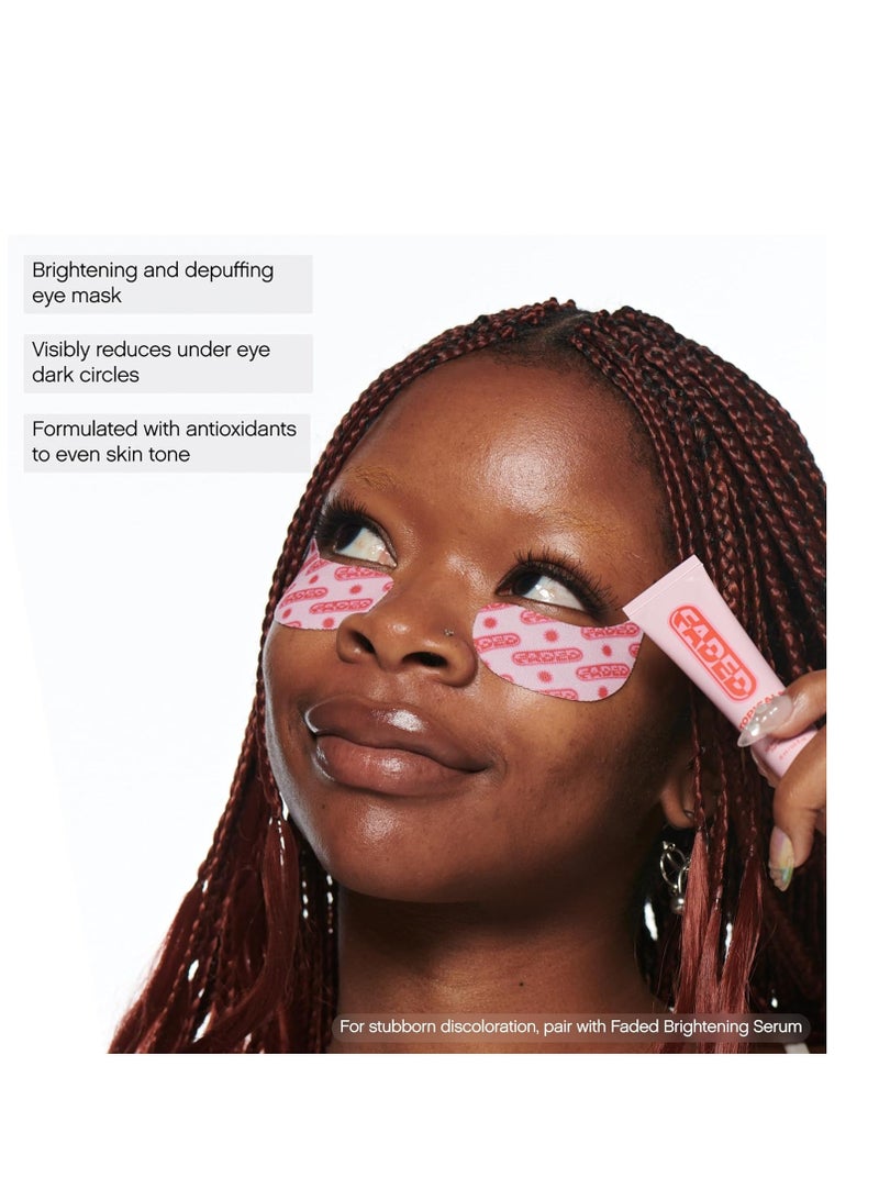 Topicals Faded Brightening Under Eye Masks | Patches to Depuff, Hydrate, Brighten and Cool | Reduce Dark Circles and Fine Lines | Contains Kojic Acid, Caffeine and Niacinamide (Set of 6) - Packaging may vary