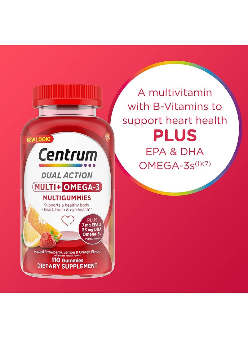 Multi With Omega-3 Multigummies Natural Strawberry Lemon And Orange110 Gummies