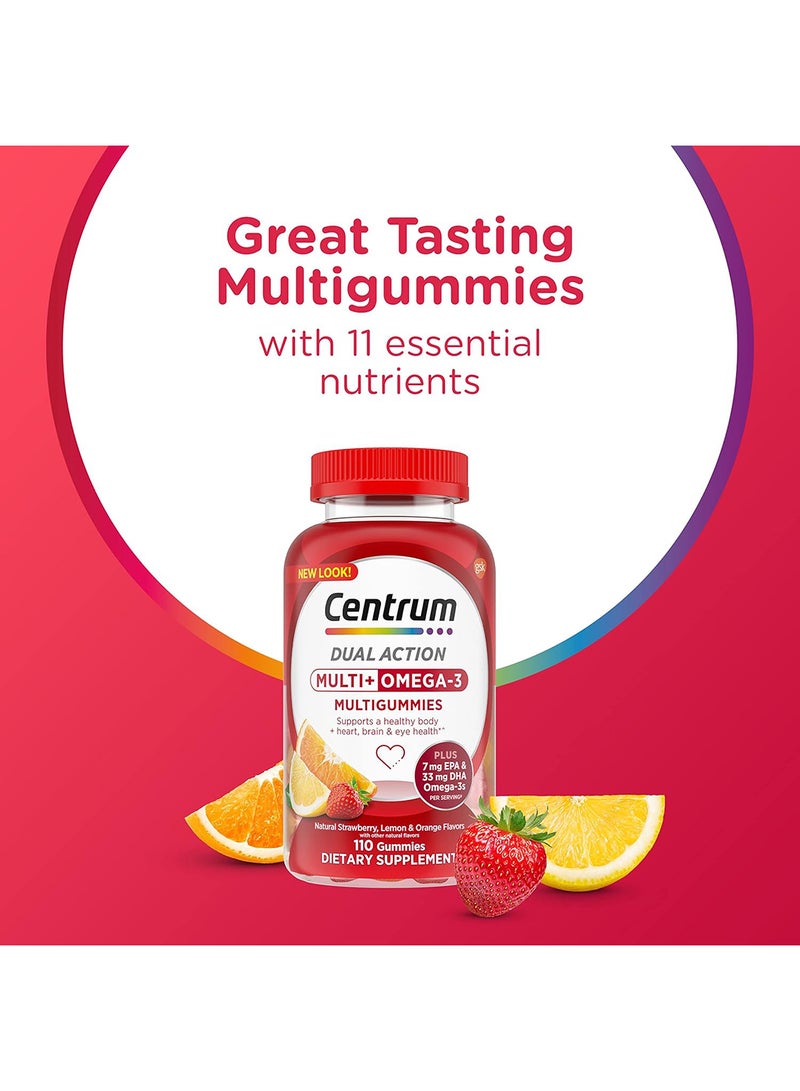 Multi With Omega-3 Multigummies Natural Strawberry Lemon And Orange110 Gummies