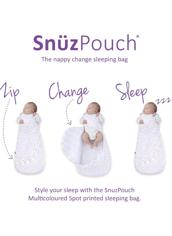 Pouch Sleeping Bag Fir Infant And Baby Clever Nappy Change Zip 100% Cotton For Temperatures If 21 - 23 Celsius Suitable From 0 To 6 Months Colourmulti Maximum Baby Length 68 Cm