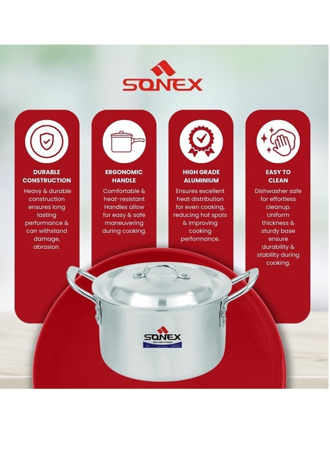 Sonex Baby Classic Cooking Pot, Compact And Durable Cookware, Sleek Design, Stainless Steel Handle For Firm Grip, Heavy Gauge, High Quality Metal Finish, For Small Kitchen, PFOA Free, (28.5 cm & 10.5 Ltr)