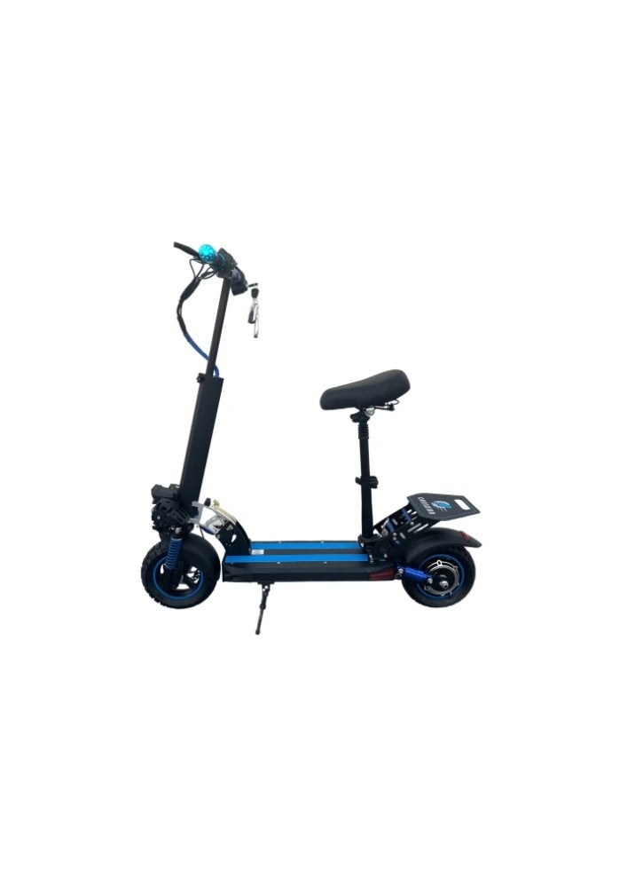 Electric Scooter 1000W Motor 48V10Ah Battery 35 to 45Km Range Max Speed 55KmpH 4 Suspension Led Lights & Digital Display  E10