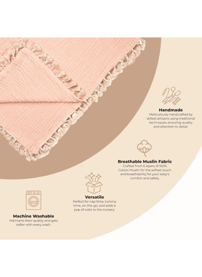 6 Layer Muslin Blanket - Desert Rose