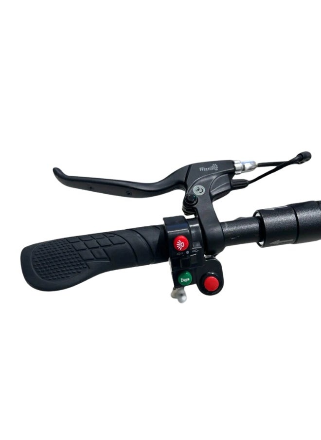 Z2 (E10) Powerful Electric Scooter With Seat, 48V, Foldable, Front & Side Led lights, FREE HANDLEBAR BAG, Red