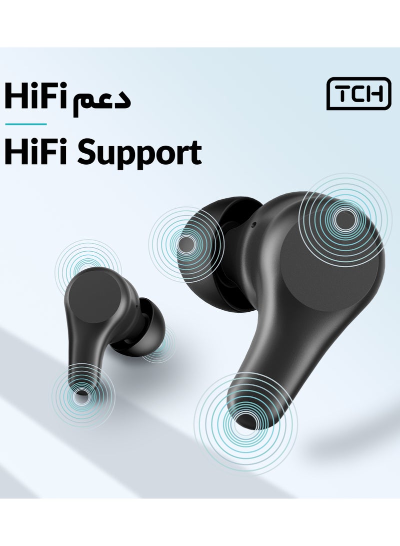 TCH Wirless Earbuds Boom Trap L30 Less Noise Clear Voice & Hifi Sound Quality Bass Surging Smart Touch & 30 Hours Playtime Waterproof IPX4 Earbud With Bluetooth 5.3 IOS+Andorid 480mAh Battery