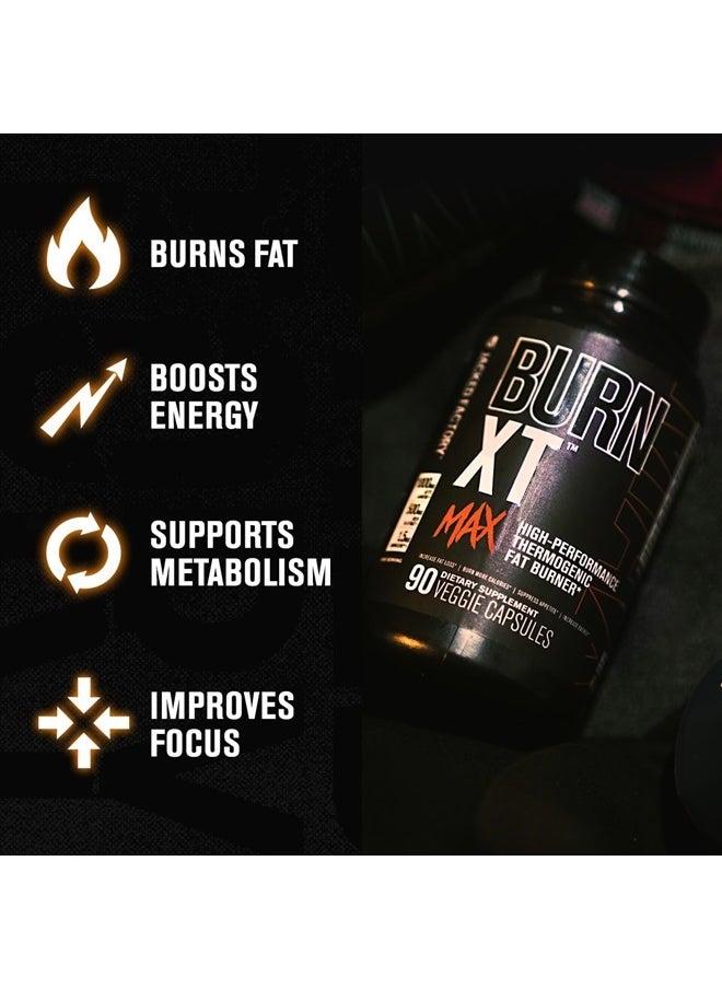 Burn-XT Max, High-Performance Thermogenic Fat Burner 90 Veggie Capsules
