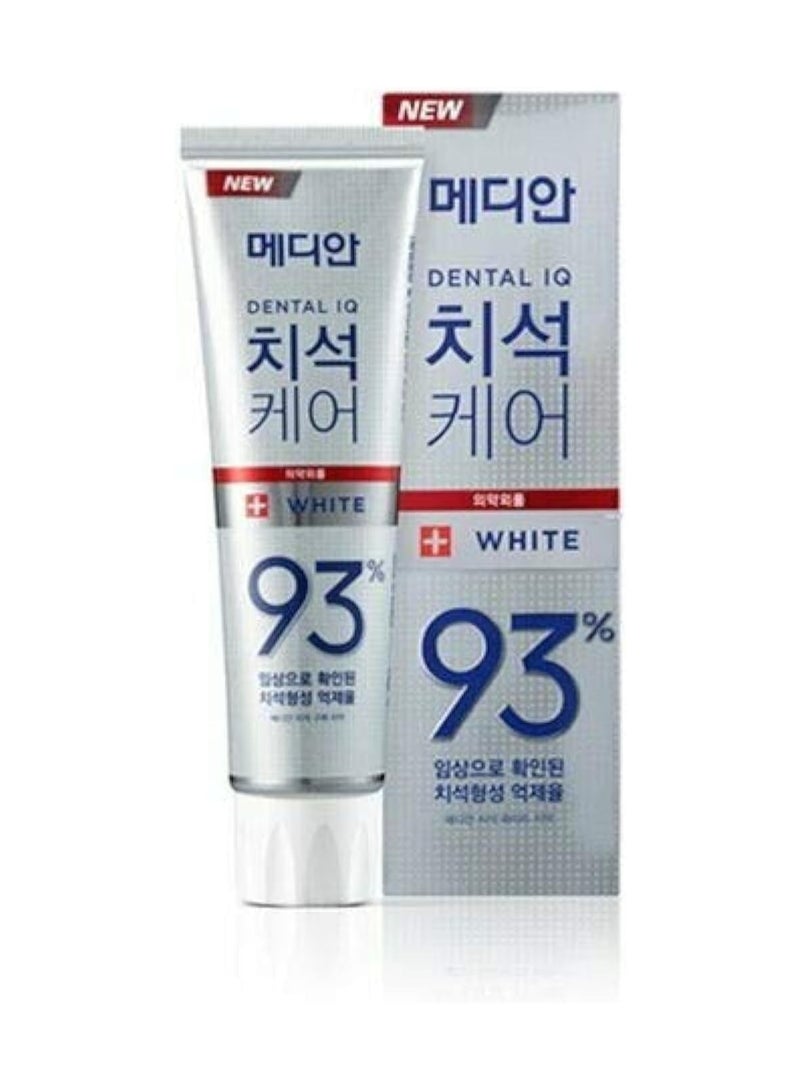 MEDIAN Dental IQ Tartar Care 93% Toothpaste 120g - White Korean Oral Care Nib