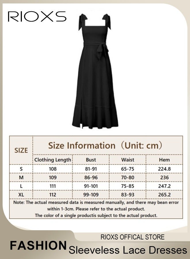 Women's Midi Dresses Square Neck Ruffle Dresses Straps Semi Formal Maxi Wedding Guest Dresses For Wedding Bridesmaid Evening Party Homecoming Dress