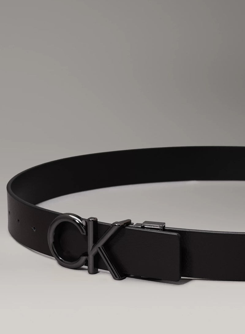 Logo Detailed Allocated Hole Belt