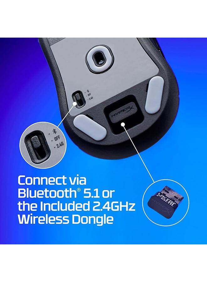 Pulsefire Haste 2 Mini – Wireless Gaming Mouse For Pc Compact Lightweight Bluetooth 2.4Ghz Black