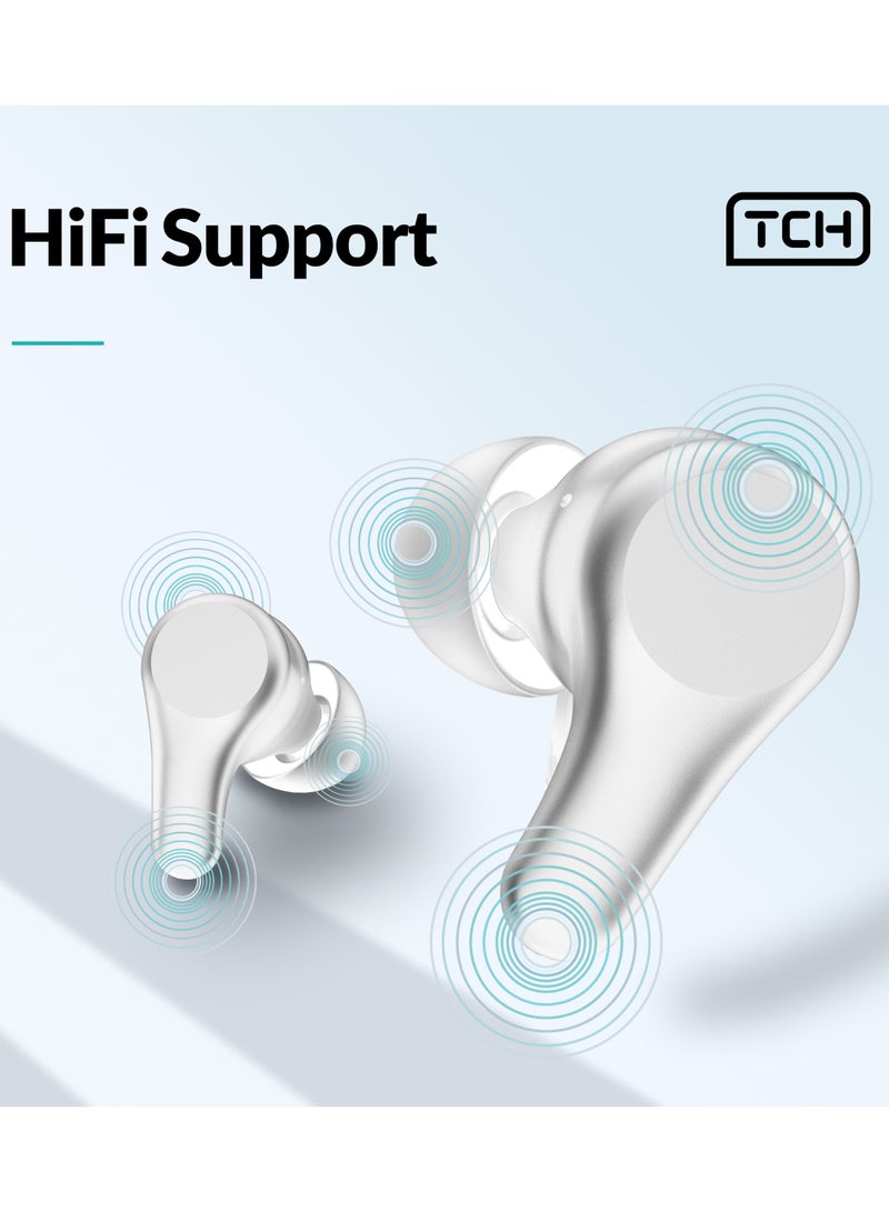 TCH Wirless Earbuds Boom Trap L30 Less Noise Clear Voice & Hifi Sound Quality Bass Surging Smart Touch & 30 Hours Playtime Waterproof IPX4 Earbud With Bluetooth 5.3 IOS+Andorid 480mAh Battery