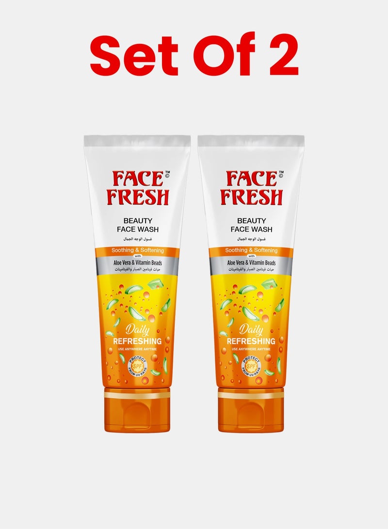 Set of 2 Hydrating Beauty Face Wash – Protection from Redness & Inflammation, Face Wash for Men and Women, For All Skin Types 75ml