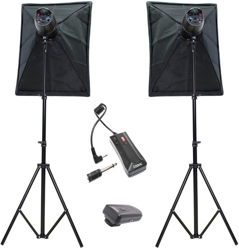 M-300 Photo Studio Strobe Flash Light Full Kit Black