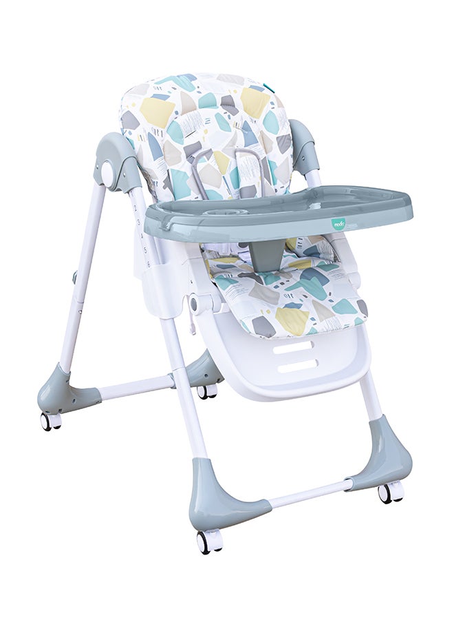 Apex Baby Highchair With 7 Adjustable Heights And Reclining Feature - Grey