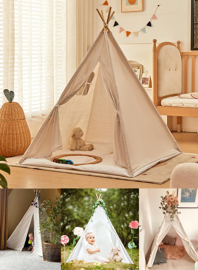 Play Tent for Kids,White Painting White Tent  with 12 Painting Paints,3 Paintbrushes,Tent Storage Bag