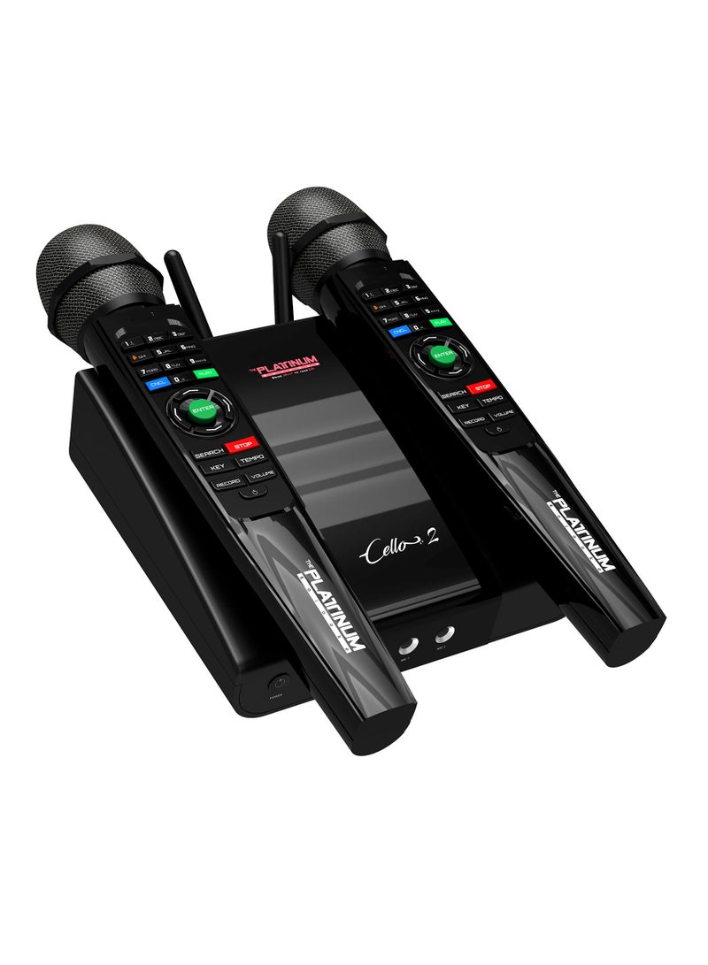 PLATINUM KARAOKE CELLO V2 WITH TWO WIRELESS MIC   24000 ENGLISH ,TAGALOG & INDIAN SONGS