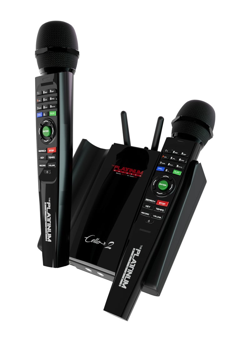 PLATINUM KARAOKE CELLO V2 WITH TWO WIRELESS MIC   24000 ENGLISH ,TAGALOG & INDIAN SONGS