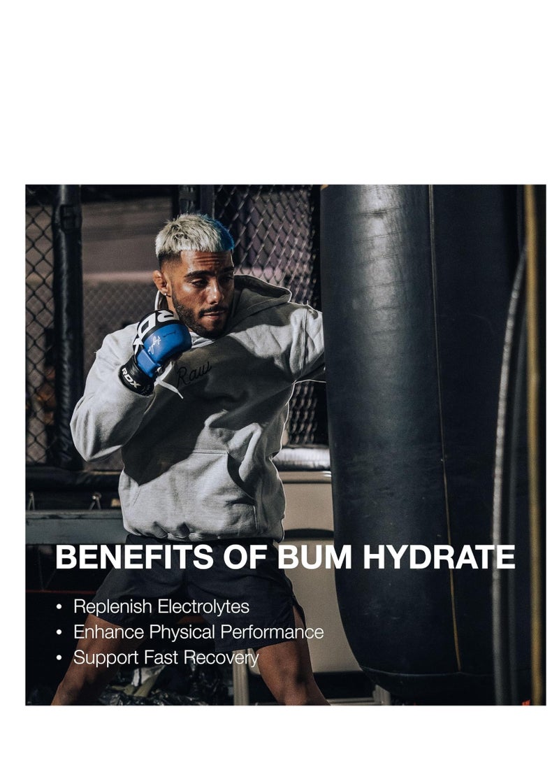 RAW Electrolytes BUM HYDRATE Powder - Supports Muscle Function & Endurance, On The Go for Athletes, Lemon and Lime, 20 Servings