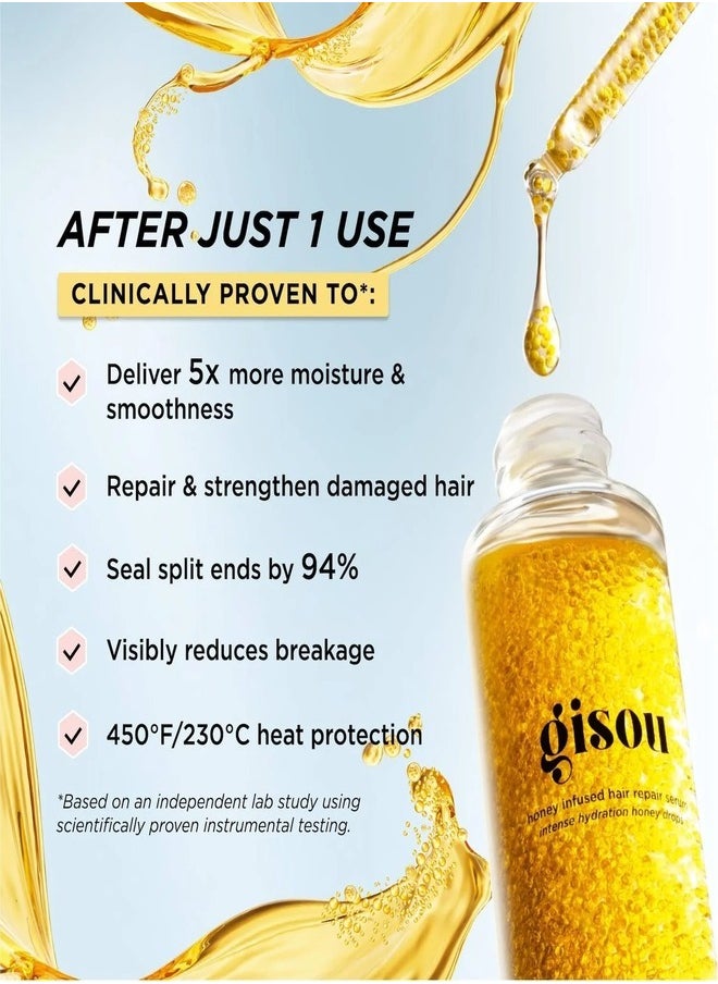 GISOU Honey Infused Hair Repair Serum - Intense Hydration Honey Drops 30ml