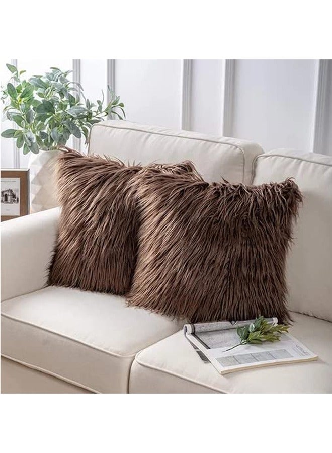 Cozy soft Faux Fur Throw Pillow For Sofa, Bed and Home Décor