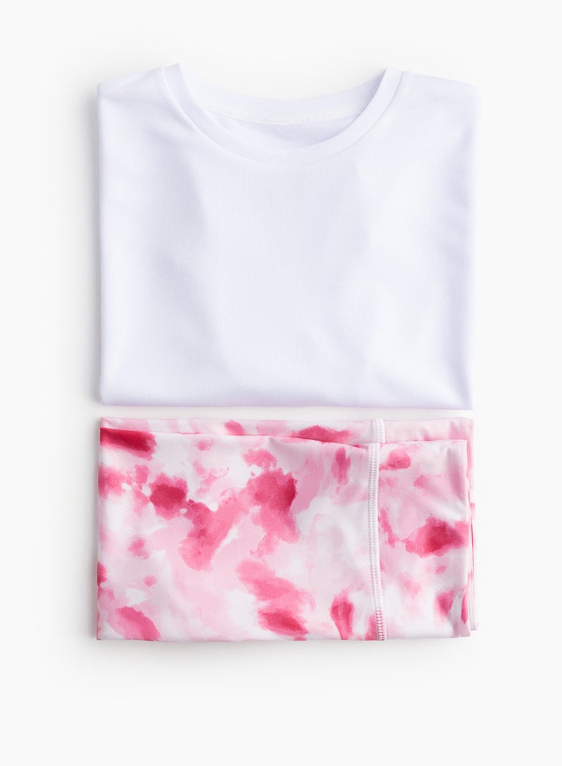 Drymove™ Floral Print Shorts & T-Shirt Set